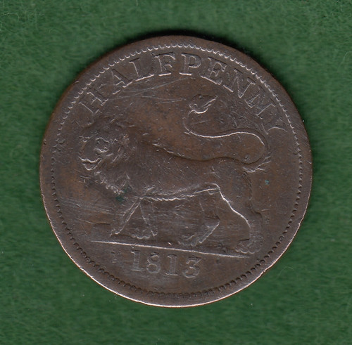 British 1813 half penny - british,