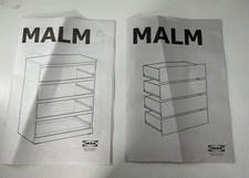 IKEA White Four Drawers, MALM Instruction Manuals X2 Great Condition