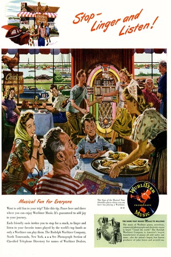 1950s wurlitzer jukebox - 1950s,