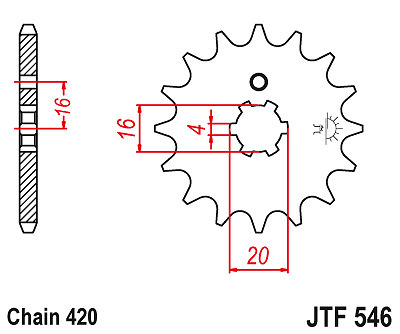 Front sprocket jtf546 - jtf546, tooth