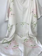 Vintage Hand Embroidered Linen
