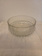 Vintage 7-1/2" Cut Crystal Serving Bowl, Salad Bowl, Fruit Bowl