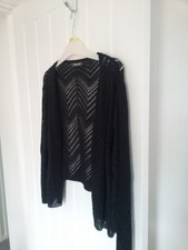 BONMARCHE NAVY LACY BOLERO /