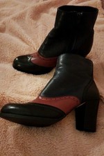 STRIKING LOTUS MULTI COLOURED BRAND NEW SIZE 5 LOTUS BLOCK HEEL  ANKLE BOOTS