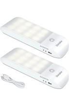 2 Pack Motion Sensor Light Cupboard Night Light, With Magnetic Stick &USB
