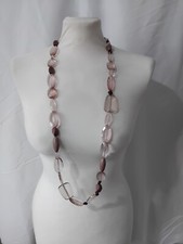 Pink Tones Beaded bead statement Backdrop necklace costume jewellery 