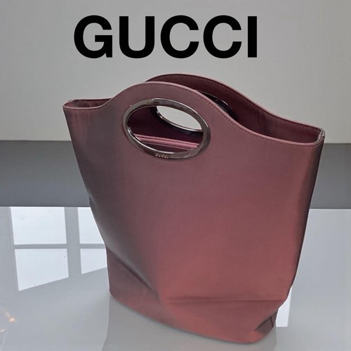 Gucci satin bordeaux tote - bordeaux, bag