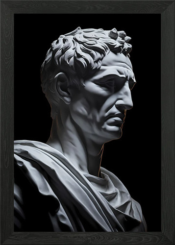Julius caesar statue framed - julius,