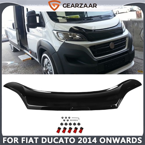 Gloss black bonnet guard - black,