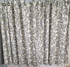 JOHN LEWIS ring Top Curtains 66 Inch Wide 54 Inch  Drop Lined Floral Lounge Ring