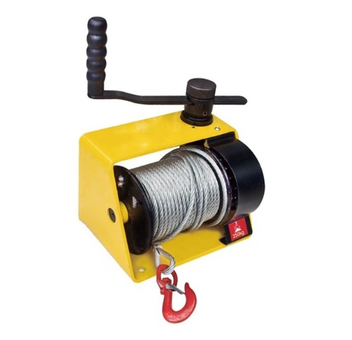 Hand crank winch with - hand-crank,