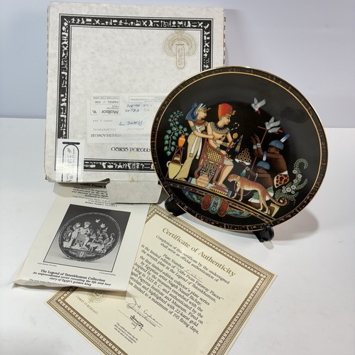 Tutankhamun collectors plate - tutankhamun,