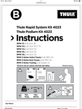 Thule 4023 Fitting Kit - BMW