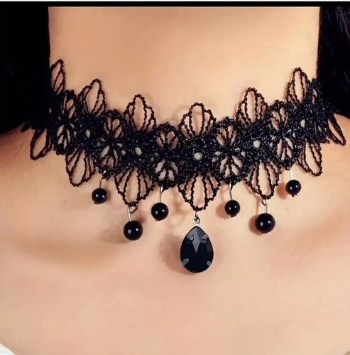 Vintage lace choker necklace - vintage,