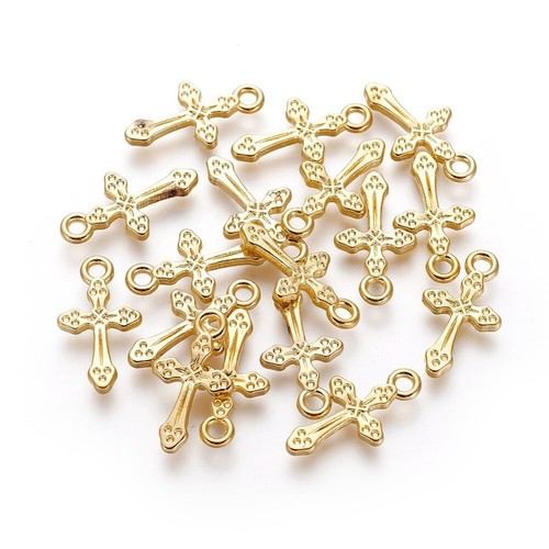 Gold charms tibetan style - gold,