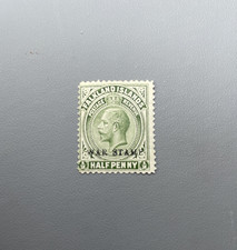 1918 KGV Falkland Islands halfpenny green stamp overprinted ‘WAR STAMP’ - MH