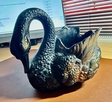 Vintage Ceramic Black Swan