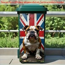 Wheelie Bin Sticker Union Jack Bulldog *Multi Buy Discount Added*
