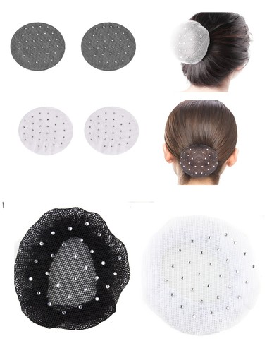 Bun hair net - bun, crystal