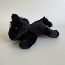 Aurora Black Horse Pony Soft Toy Cuddly Beanie Plush Stuffed Animal 9”