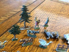 Old Antique Semi Flat “Flats” Lead Farm Animals Figures Possibly US Made