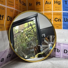 Marbury Metal Round Mirror, Modern - Gold. Medium size
