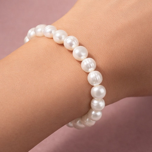 Freshwater pearl bracelet - pearl,