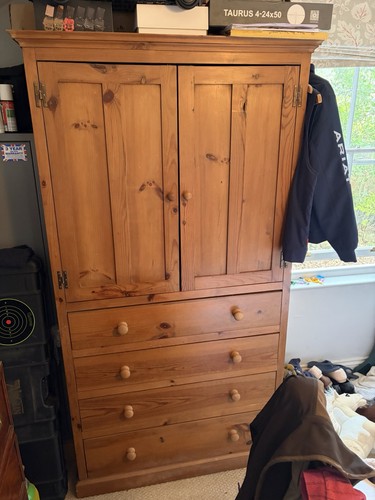 Pine wardrobe large - wardrobe,