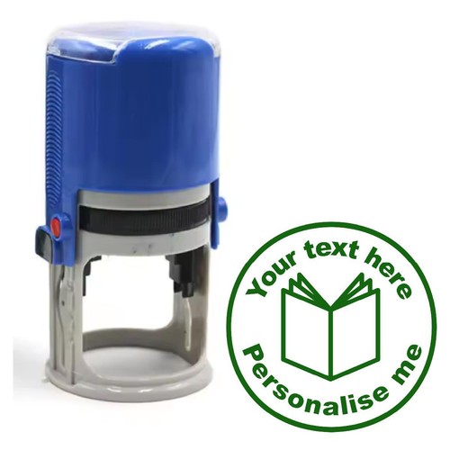 Personalised stamp open book - open,