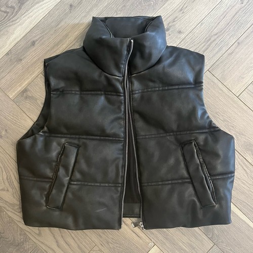 Zara black faux leather - zara,