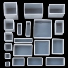 1pcs UV Epoxy Resin Rectangle Square Silicone Mold Dried Flowers Filling Mould