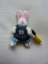 Furryville The Bunningtons - Rabbit With Spade - 2 Inch -Mattel - Used Condition