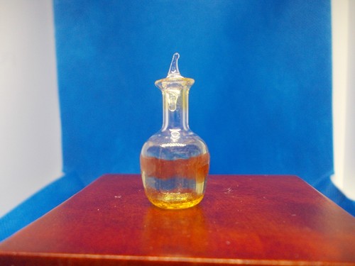Yellow coloured glass decanter - coloured,