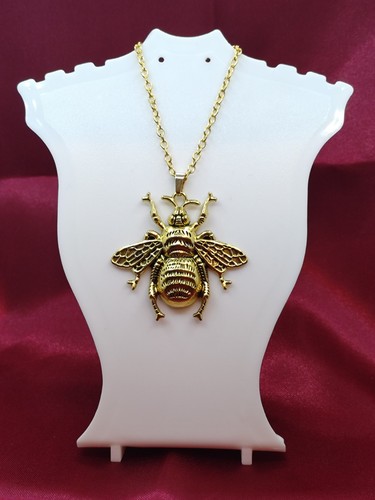 Bee necklace bumblebee style - bee,