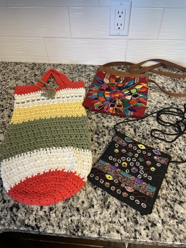 Ethnic boho bag purse set - boho,