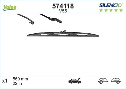 Valeo driver side - side, wiper