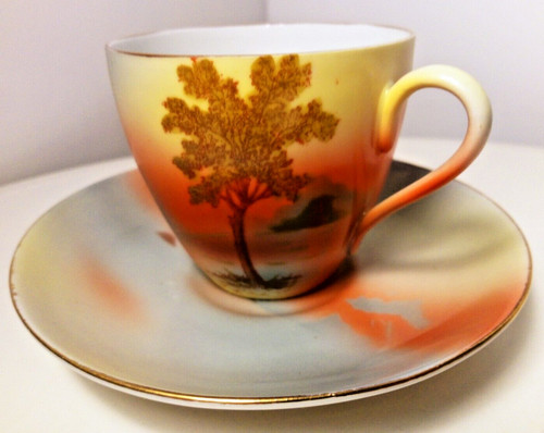 Victoria china sunset cups - victoria, china-