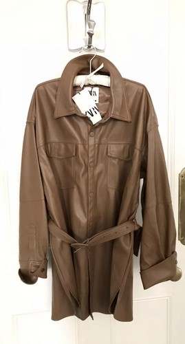 Zara long faux leather - zara,