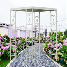 Durable Iron Trellis Pergola