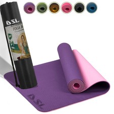 DSL Premium TPE Pilates Mats 183x61x0.6cm Eco Friendly Non Slip Yoga Mat Gym Mat