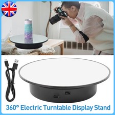360° Rotating Electric Turntable Jewelry Display Stand Photography Show Holder