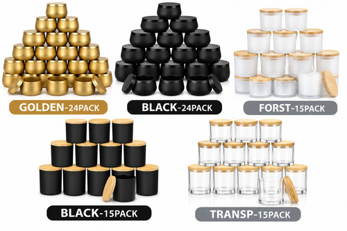 Pack empty candle tins - pack,