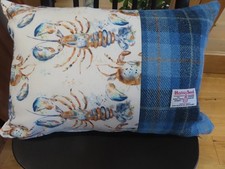 Harris Tweed  & Crustaceans Fabric- REDUCED -20 x 14” Cushion Cover - Exact One