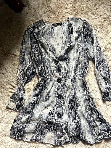 Zara grey snake print long - grey,
