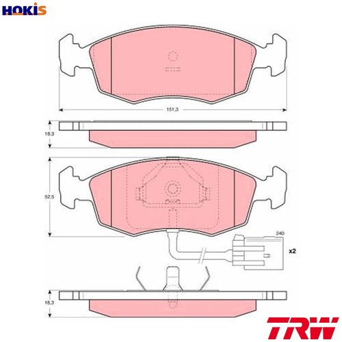 Brake pad set disc - set,