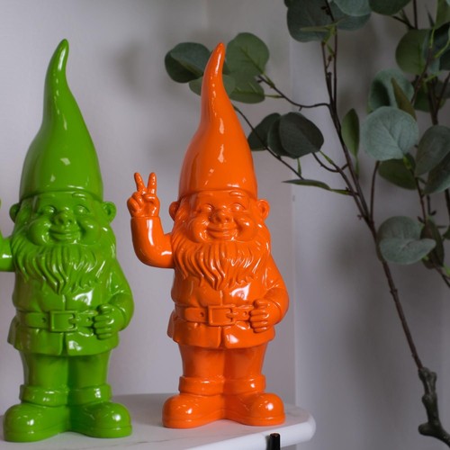 Large orange peace sign gnome - peace,