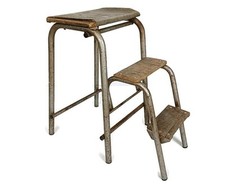 Mid Century Step Ladder Iron