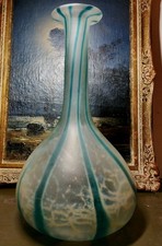 STUNNING LARGE MDINA STUDIO GLASS BOTTLE VASE SIGNED