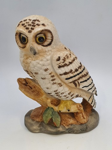 Snowy owl ceramic figurine - snowy,