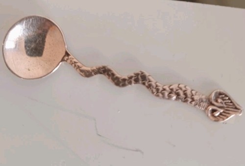 Solid silver small spoon - solid,